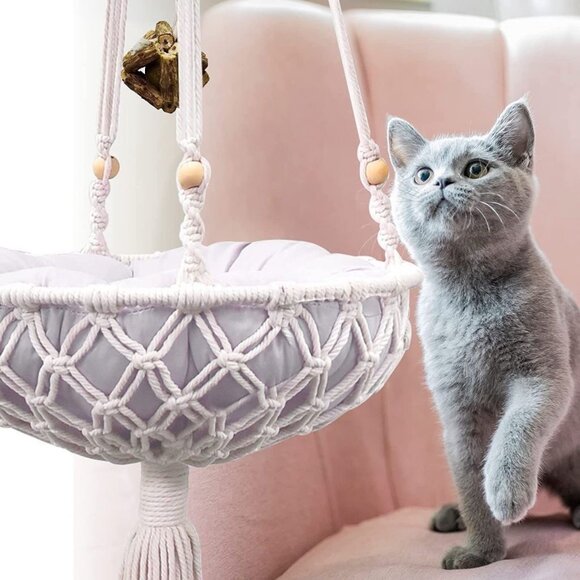 Hanging Cat Hammock Bed: Suspended Cat Hanging Bed for Pets - Picture 3 of 4